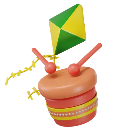 Drums And Pennants  3D Icon