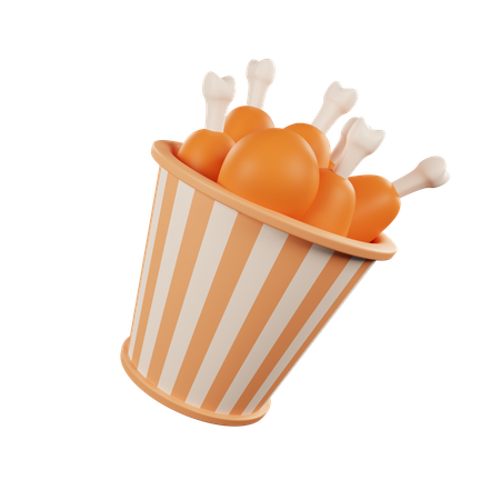 Drumstick Bucket  3D Icon