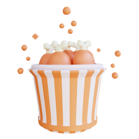 Drumstick Bucket  3D Icon