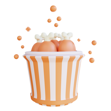 Drumstick Bucket  3D Icon