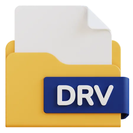 3 D Drv File Extension Folder 3D Icon
