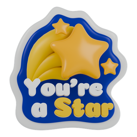 Du bist ein Star  3D Sticker