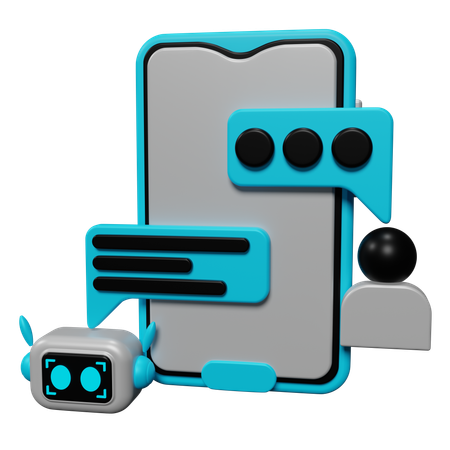 Du hast einen Chatbot  3D Icon