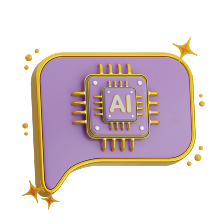 Du hast einen Chatbot  3D Icon