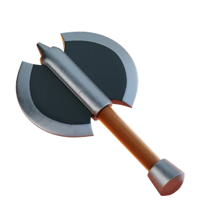 Dual Blades Axe  3D Icon