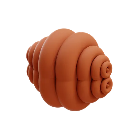 Dual Donut Ring Stack  3D Illustration