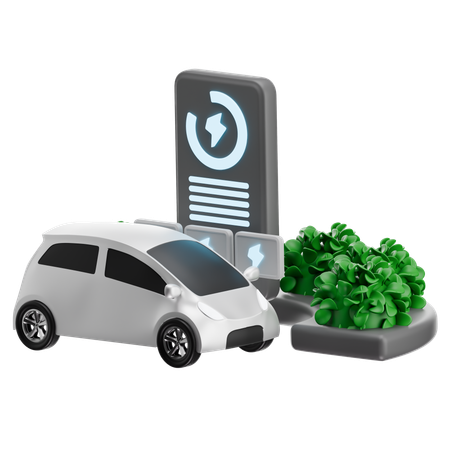 Dual Ev Charging Zone  3D Icon