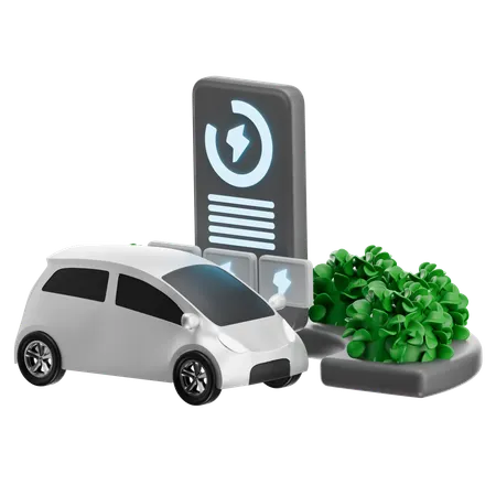Dual Ev Charging Zone  3D Icon