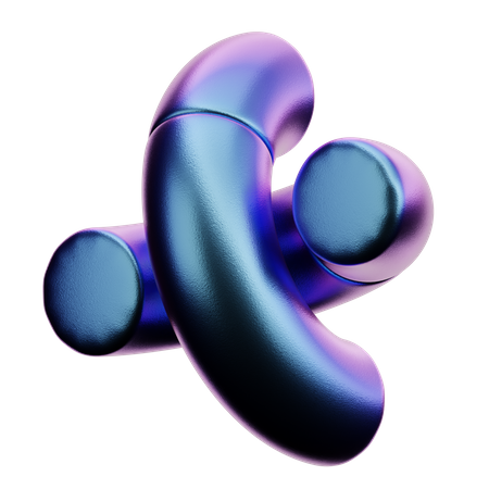 Dual Jelly Bean Shape  3D Icon