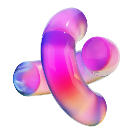 Dual Jelly Bean Shape  3D Icon