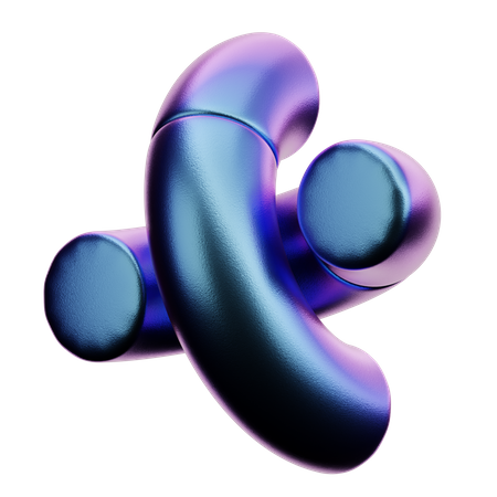 Dual Jelly Bean Shape 3D Icon