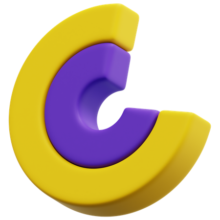 Dual Layer Arc Chart  3D Icon