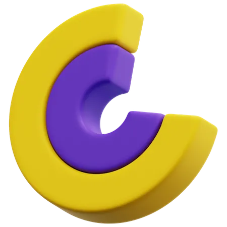 Dual Layer Arc Chart  3D Icon