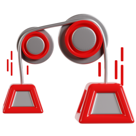 Dual Pulley System  3D Icon