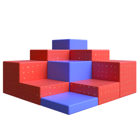 Dual Shaded Platforms  3D Icon