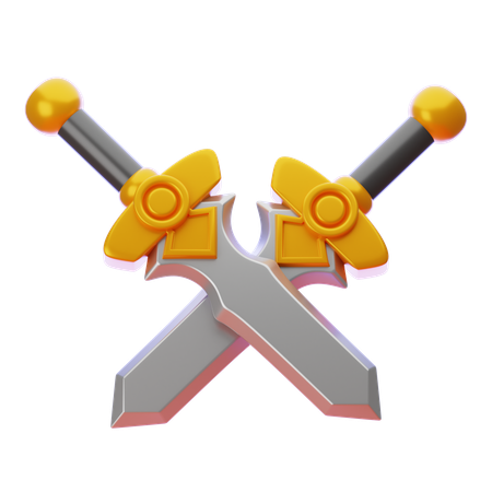 Dual Sword  3D Icon