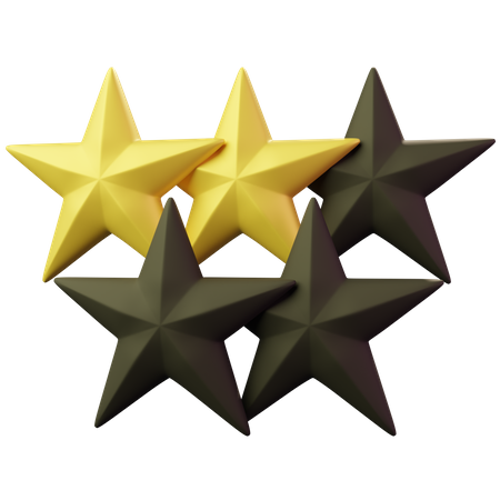 Duas estrelas  3D Emoji