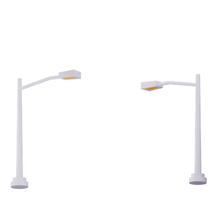 Duas luzes de rua  3D Icon