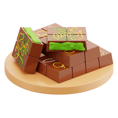 Dubai Chocolate  3D Icon