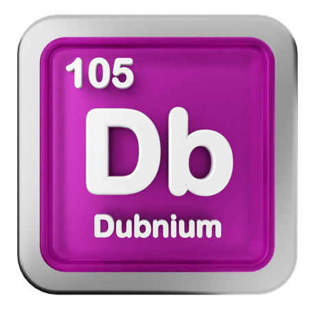 Tabela periódica de dubnium  3D Icon