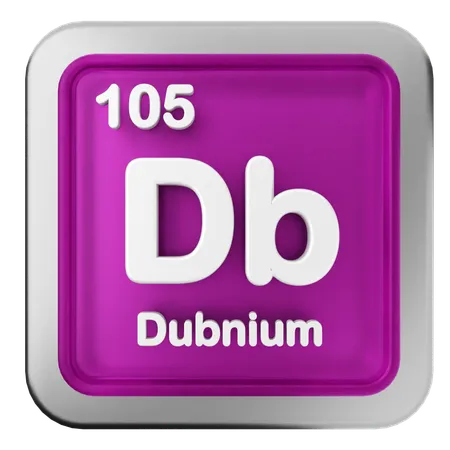 Tableau périodique du dubnium  3D Icon