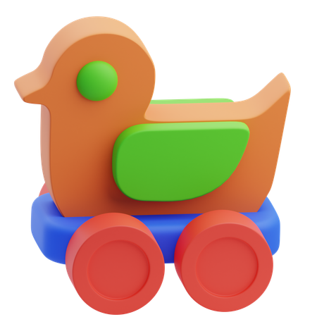Duck Car Toy  3D Icon