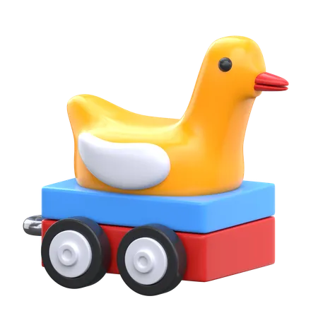 Duck Toy Car 3 D Kindergarten Icon 3D Icon