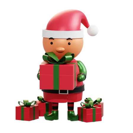 Elfo de Natal  3D Illustration