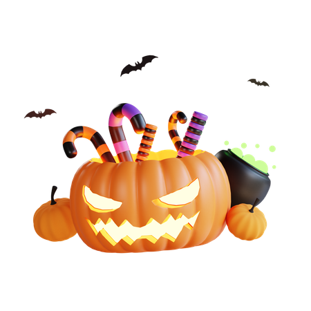 Dulces de halloween  3D Illustration