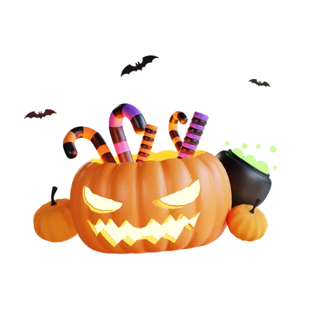 Dulces de halloween  3D Illustration