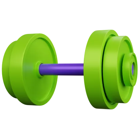 3 D Rendering Barbell Isolated 3D Icon