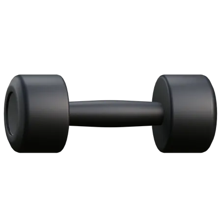 3 D Dumbbell Illustration Fitness Equipment With Transparent Background 3D Icon