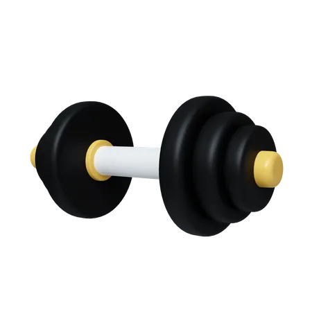 3 D Gym Dumbbell Fitness And Health Exercise Equipment Icon Isolated On Yellow Background 3 D Rendering Illustration Clipping Path 3D Icon