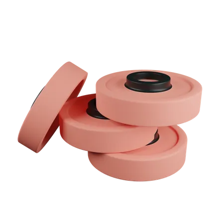 Dumbbell Disc Contains PNG BLEND GLTF And OBJ Files 3D Icon