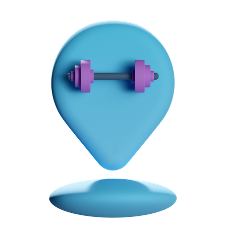 Dumbbell Location Pin  3D Icon