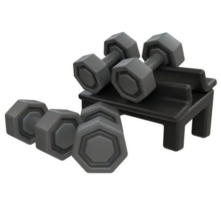 Dumbbell Rack  3D Icon