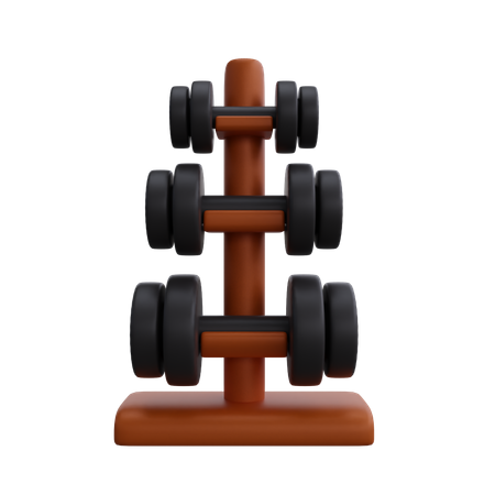 Dumbbell Rack  3D Icon