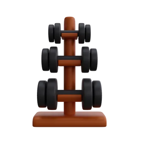 Dumbbell Rack  3D Icon