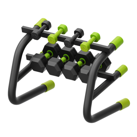 Dumbbell Rack  3D Icon