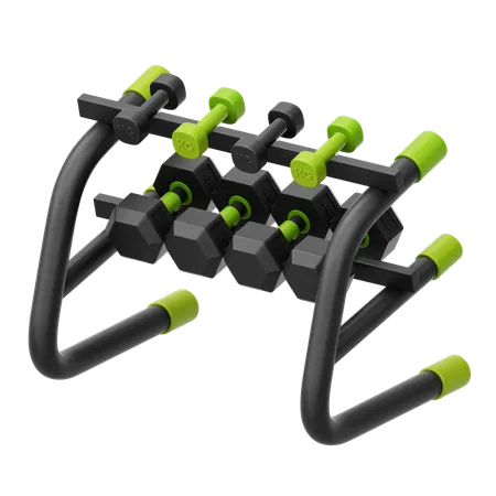 Dumbbell Rack  3D Icon