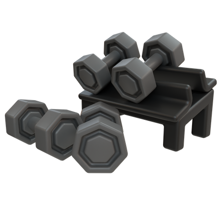 Dumbbell Rack  3D Icon