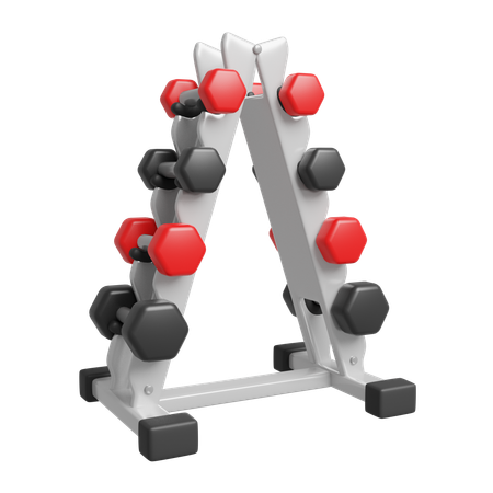 Dumbbell Rack Stand  3D Icon