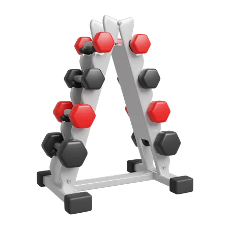 Dumbbell Rack Stand  3D Icon