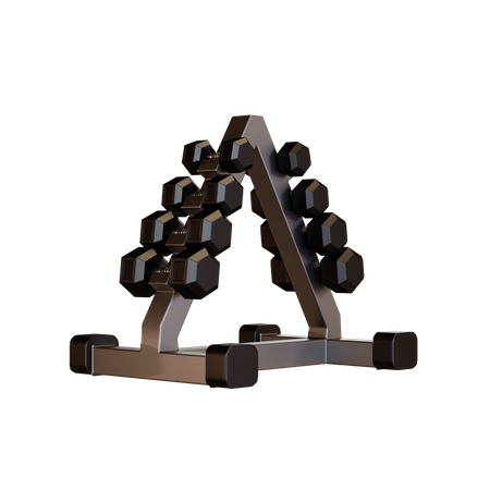 Dumbbell set  3D Illustration