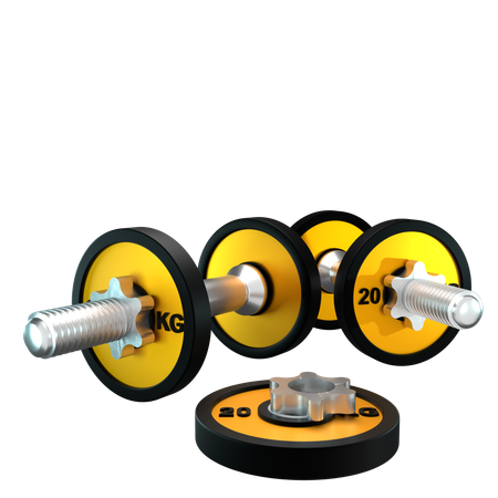 Dumbbell Weights  3D Icon