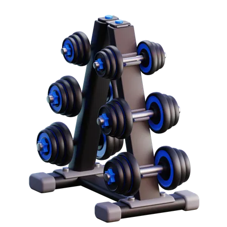 Dumbbells rack  3D Icon