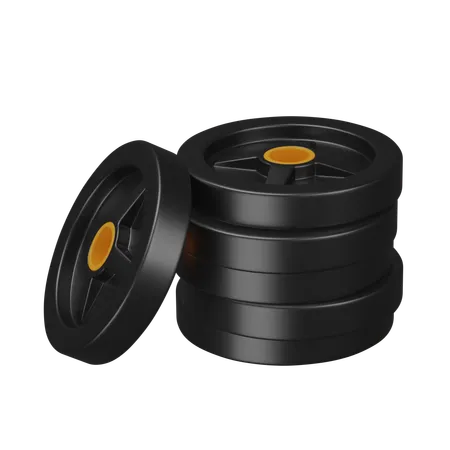 Dumbell Plates  3D Icon