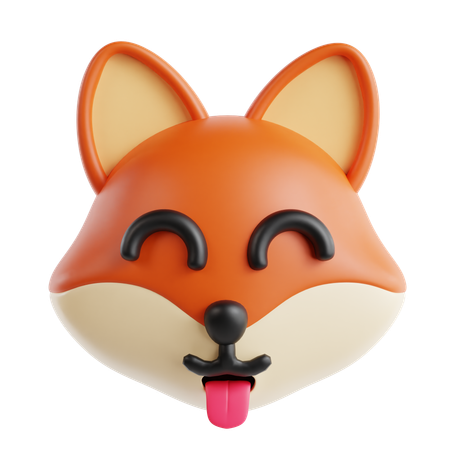 Dummer Fuchs-Emoji  3D Icon