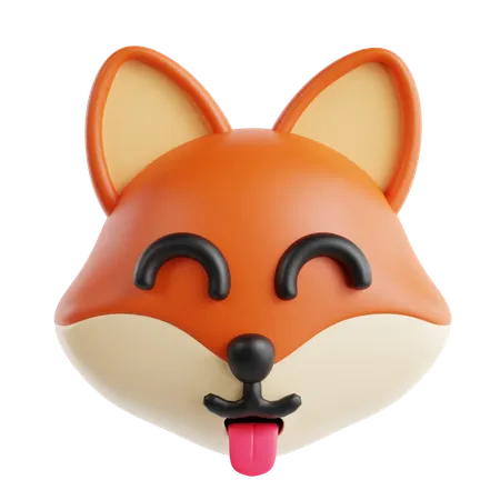 Dummer Fuchs-Emoji  3D Icon