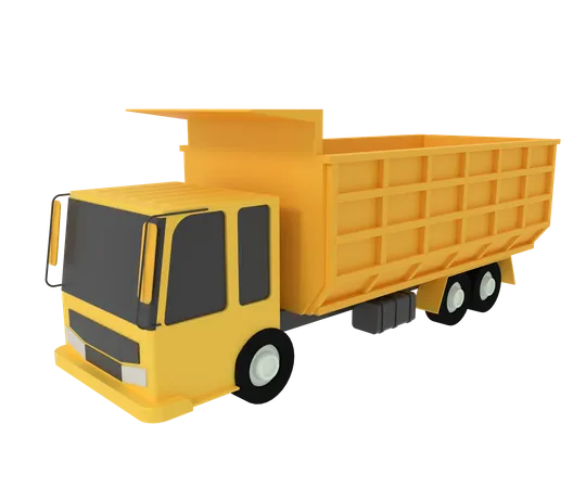 Dump Truck Trailer  3D Icon